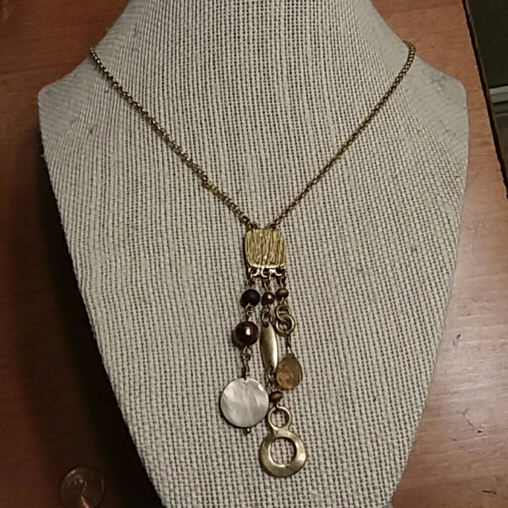 Lia Sophia Gold Bead Necklace